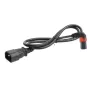 ACT Powercord C14 - C13 IEC Lock (uz leņķi) melns 1 m, PC2043