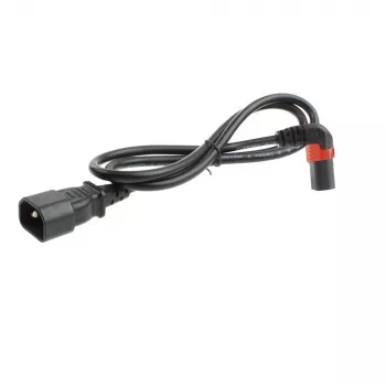 ACT Powercord C14 - C13 IEC Lock (uz leņķi) melns 1 m, PC2043