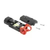 ACT C13 IEC Lock+ pārslēdzams melns, PA130100BK, C13, Melns, Sarkans, Sievišķais, Taisns, Neilons, 1,5 mm²