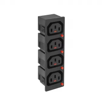 ACT C13 IEC Lock Net Entree (4 izejas) - melna, PA135015BK4
