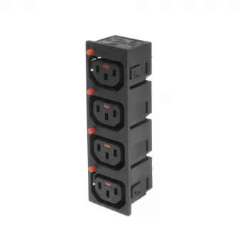 ACT C13 IEC Lock Net Entree (4 izejas) - melna, PA135015BK4
