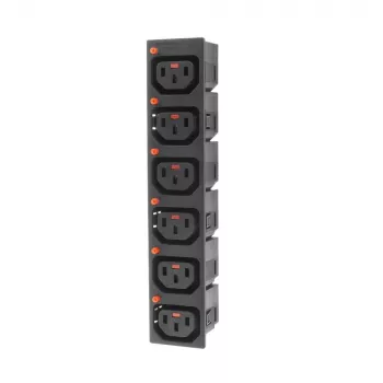 ACT C13 IEC Lock Net Entree (6x izeja) - melna, PA135015BK6