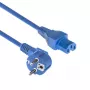ACT Powercord strāvas savienotājs CEE 7/7 vīrišķais leņķveida C15 zils 1,5 m 230 V 10 A