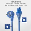 ACT Powercord strāvas savienotājs CEE 7/7 vīrišķais leņķveida C15 zils 1,5 m 230 V 10 A