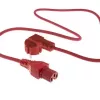 ACT Powercord strāvas kabelis CEE 7/7 vīrišķais leņķveida C15 sarkans 2 m 250 V 10 A