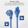 ACT Powercord tīkla savienotājs CEE 7/7 vīrieša (leņķveida) - C15 zila 1 m