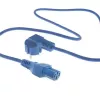 ACT Powercord tīkla savienotājs CEE 7/7 vīrieša (leņķveida) - C15 zila 1 m