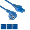ACT Powercord tīkla savienotājs CEE 7/7 vīrieša (leņķveida) - C15 zila 1 m