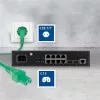 ACT Powercord tīkla barošanas kabelis CEE 7/7 vīrišķais leņķveida C15 zaļš 2 m 250 V 10 A