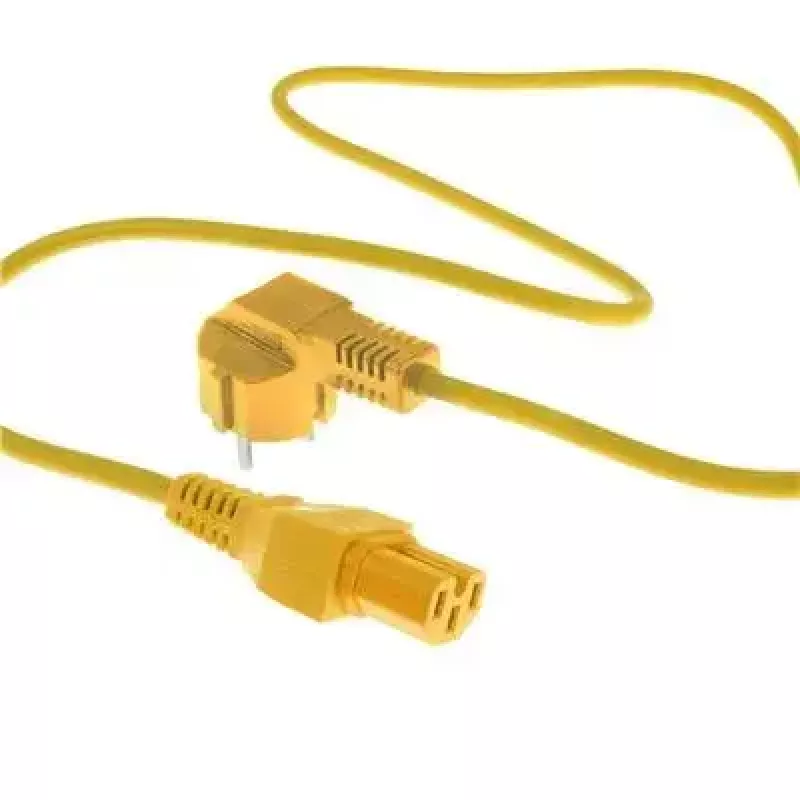 ACT barošanas vads CEE 7/7 taisns uz leņķveida C15 dzeltens 2 m 250V 10A
