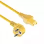 ACT barošanas vads CEE 7/7 taisns uz leņķveida C15 dzeltens 2 m 250V 10A