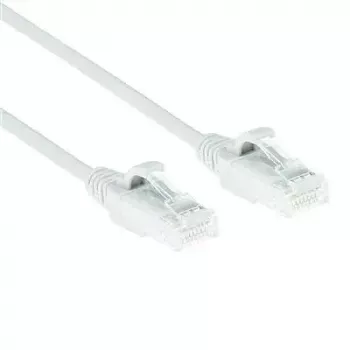 ACT balts 0,5 m LSZH U/UTP CAT6 datu centra plānais ielāpu vads bez aizķeršanās ar RJ45 savienotājiem