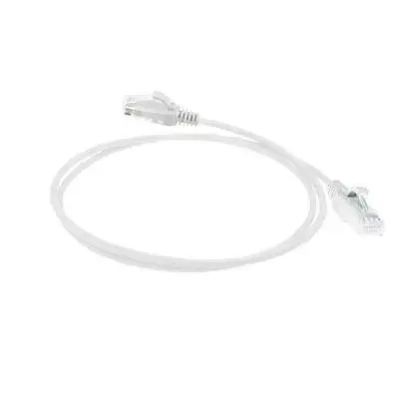 ACT balts 5 m LSZH U/UTP CAT6 datacentra plāns komutācijas kabelis ar aizsardzību pret aizķeršanos un RJ45 savienotājiem