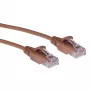ACT Brūns 1 metra LSZH U/UTP CAT6 datacentra plānprofila komutācijas kabelis, bez ieķeršanās, ar RJ45 savienotājiem