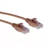ACT Brūns 2 m LSZH U/UTP CAT6 datu centra plānprofila komutācijas kabelis ar nesaaugošiem RJ45 savienotājiem