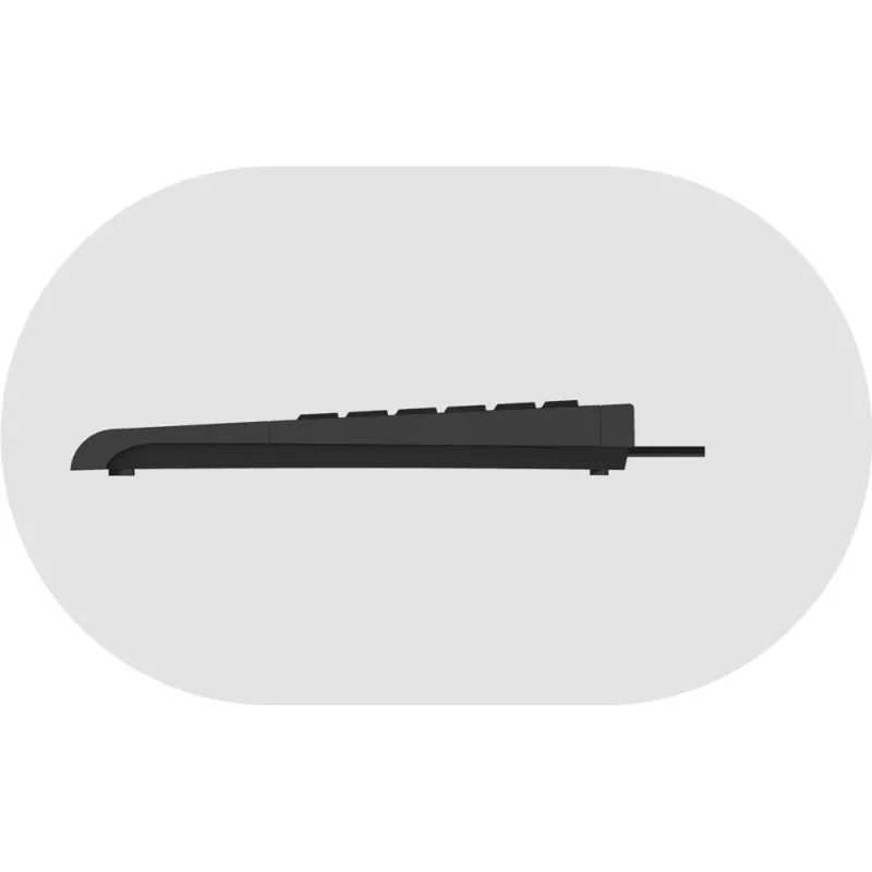 KeySonic ACK-3410 (UK) tastatūra Mājas USB QWERTY UK English Melna