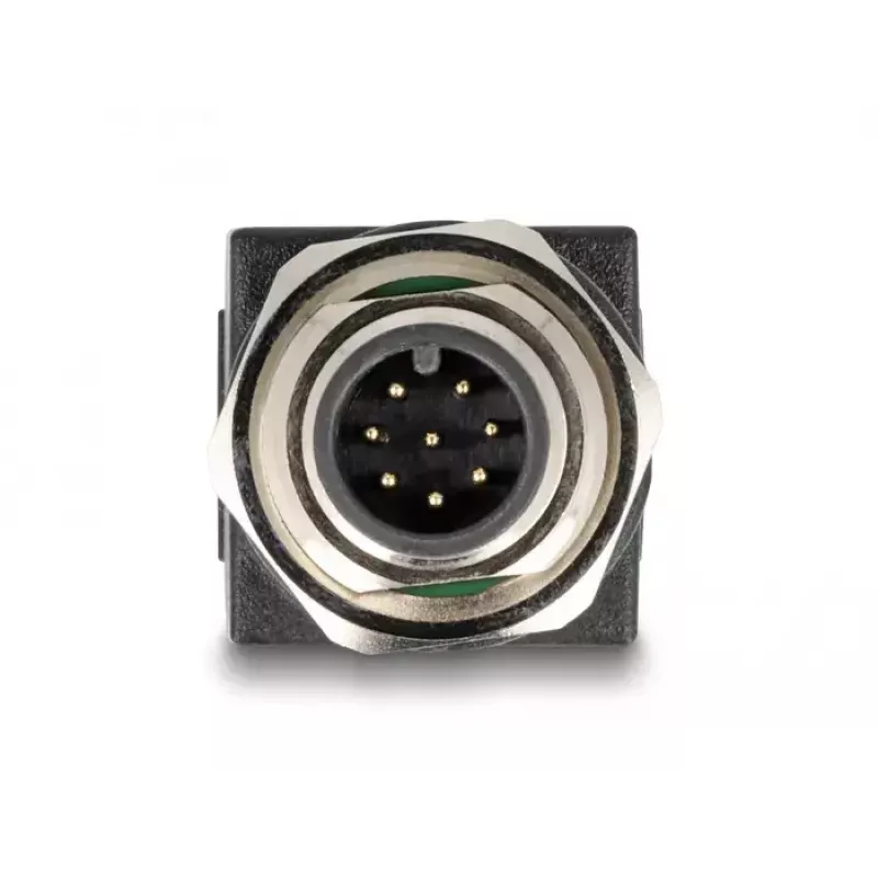 DeLOCK M12 adapteris, A-kodēts, 8 kontaktu vīrišķais uz RJ45 ligzdu, taisns
