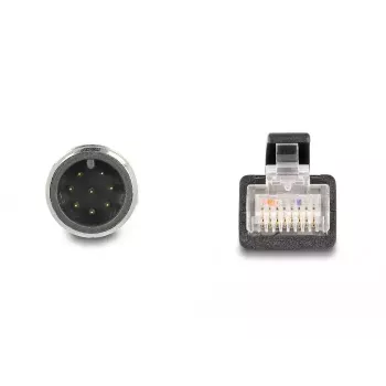 Tīkla kabelis DeLOCK M12 adaptera kabelis A-kodēts 8 kontaktu vīrišķais – RJ45 vīrišķais 50 cm