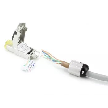ACT uzstādāmais RJ45 CAT6A ekranēts spraudnis, bezinstrumentu montāža, 4PPoE 100W