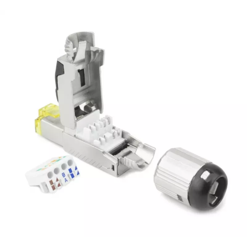 ACT uzstādāmais RJ45 CAT6A ekranēts spraudnis, bezinstrumentu montāža, 4PPoE 100W