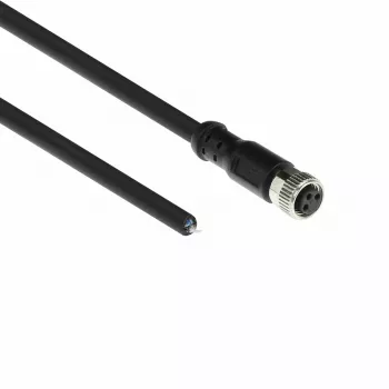 ACT Industrial 3.00 metru sensoru kabelis M8A 3 kontaktu sievišķais uz atvērtu galu, Ultraflex Xtreme TPE kabelis, ekranēts