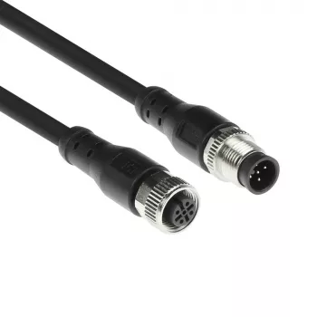 ACT Industrial 1,50 metru sensoru kabelis M12A 5 kontaktu vīrišķais uz M12A 5 kontaktu sievišķais, Superflex Xtreme TPE kabelis, ekranēts