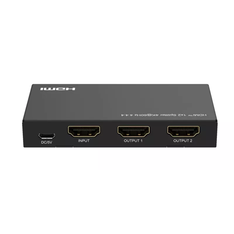 HDMI sadalītājs Microconnect MC-HDMISPLITTER0102-4K 4K izšķirtspēja melns