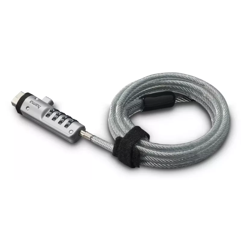 Hama USB kabeļa bloķētājs Sudraba, Caurspīdīgs 1.8 m