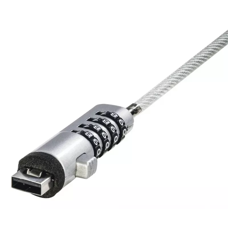 Hama USB kabeļa bloķētājs Sudraba, Caurspīdīgs 1.8 m