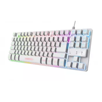 Trust GXT 833W Thado klaviatūra spēlēm USB QWERTZ vācu balta