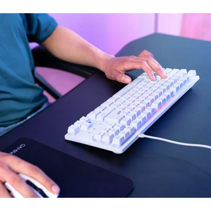 Trust GXT 833W Thado klaviatūra spēlēm USB QWERTZ vācu balta