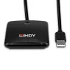 Lindy USB 2.0 viedkaršu lasītājs, USB, melns, 1,2 m, 480 MB/s, 2 gadi, CE, Federālā Sakaru komisija (FCC), REACH, RoHS