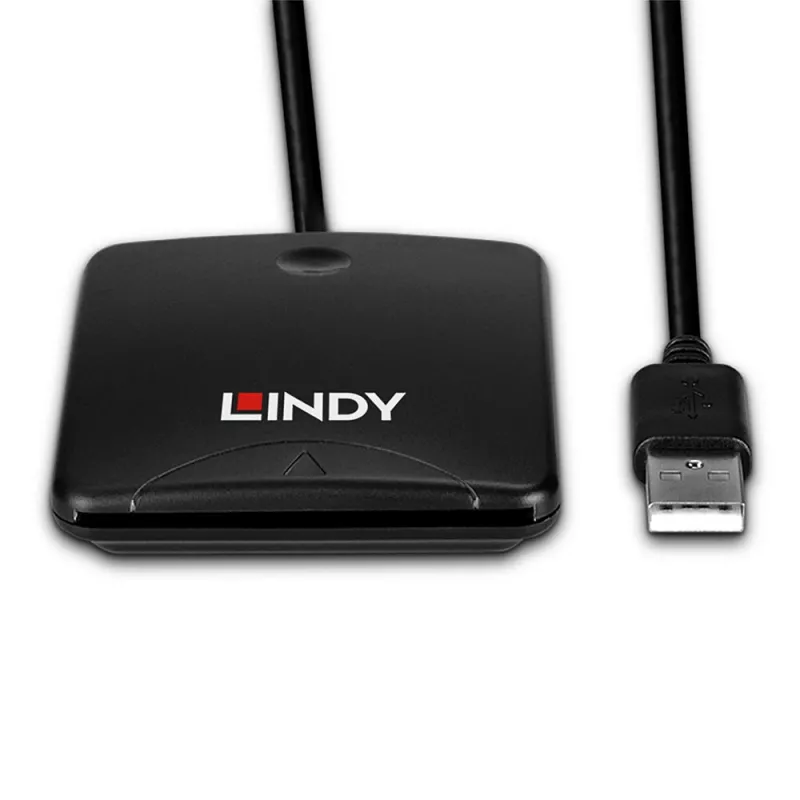 Lindy USB 2.0 viedkaršu lasītājs, USB, melns, 1,2 m, 480 MB/s, 2 gadi, CE, Federālā Sakaru komisija (FCC), REACH, RoHS
