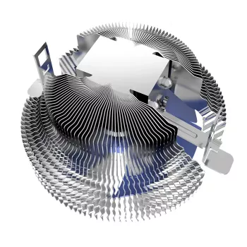Dzesēšanas komplekts PCCOOLER E90 Top-Blow CPU Cooler 8 cm 1000-2000 RPM hidrauliskais gultnis zils