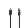 Lindy 1 m Thunderbolt 5 kabelis, 80 Gbps, pasīvs, vīrišķais, vīrišķais, 1 m, 80 Gbit/s, melns, niķelis