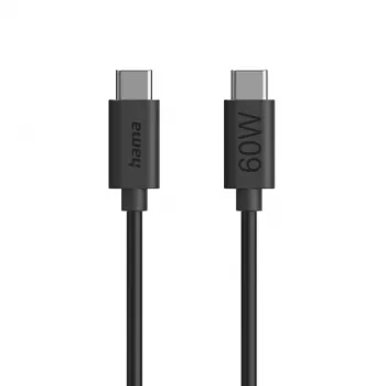 USB kabelis Hama 00086446 1.2m USB C Melns USB 2.0 0.48 Gbit/s