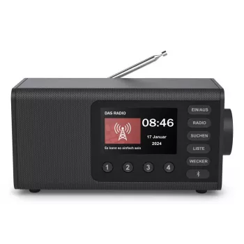 Personālais radio Hama DR1001 digitālais DAB DAB+ FM 5 W TFT displejs