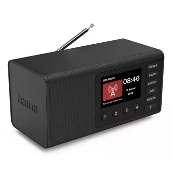 Personālais radio Hama DR1001 digitālais DAB DAB+ FM 5 W TFT displejs
