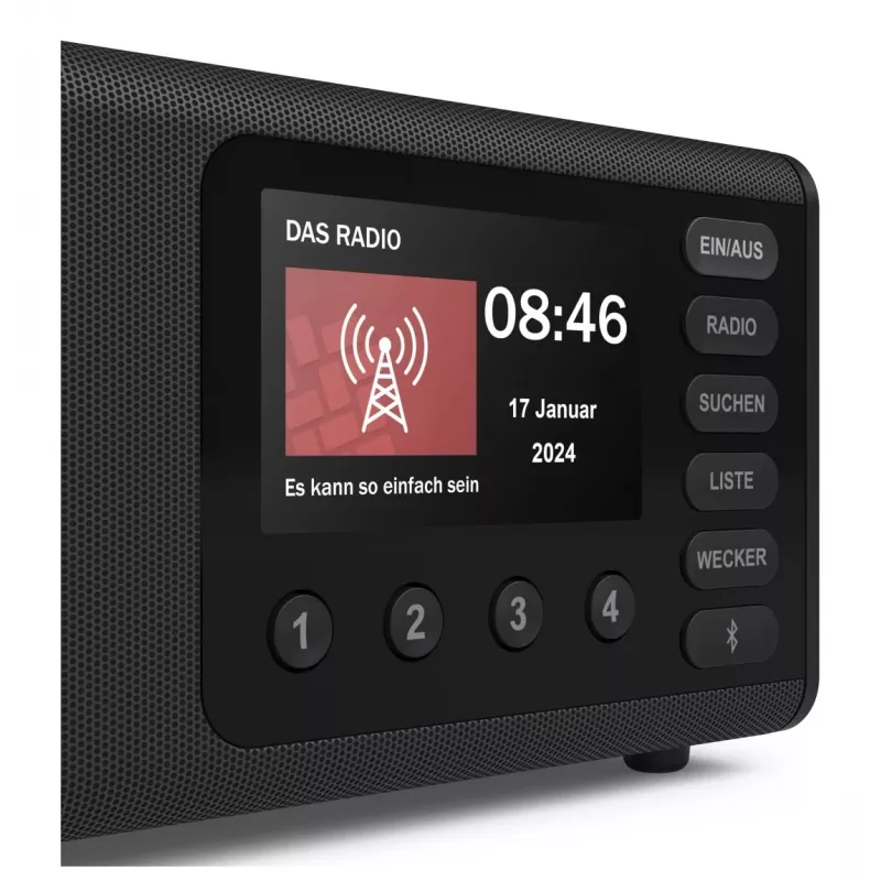 Personālais radio Hama DR1001 digitālais DAB DAB+ FM 5 W TFT displejs