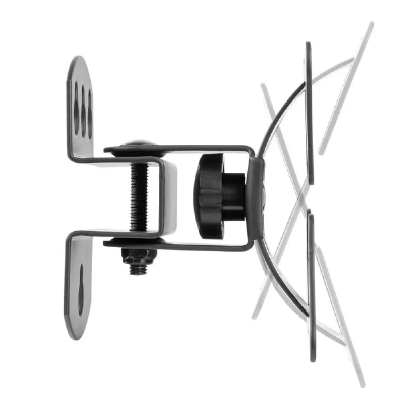 Manhattan pagriežams sienas stiprinājums televizoriem un monitoriem (noliecams un grozāms), 13 inch līdz 27 inch ekrāniem, VESA saderība: visi starp 75x75mm un 100x100mm - pārbaudiet četru montāžas atveru izmērus ekrāna aizmugurē, lai pārliecinātos par piemērotību, vienas tapas kronšteins, maks. 30kg