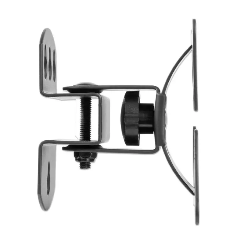 Manhattan pagriežams sienas stiprinājums televizoriem un monitoriem (noliecams un grozāms), 13 inch līdz 27 inch ekrāniem, VESA saderība: visi starp 75x75mm un 100x100mm - pārbaudiet četru montāžas atveru izmērus ekrāna aizmugurē, lai pārliecinātos par piemērotību, vienas tapas kronšteins, maks. 30kg