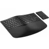 HP 960 Ergonomic bezvadu tastatūra pilna izmēra 100% RF bezvadu + Bluetooth membrāna melna mājām