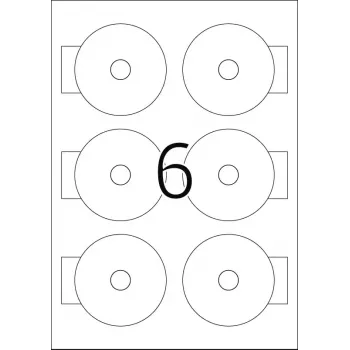 Pašlīmējošās uzlīmes HERMA CD Mini A4 Ø 78 mm