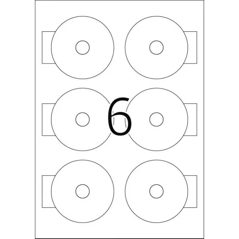 Pašlīmējošās uzlīmes HERMA CD Mini A4 Ø 78 mm