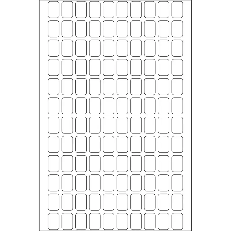 Daudzfunkcionālas uzlīmes HERMA 8x12 mm balta papīra matētas ar roku rakstāmas 3840 gab.