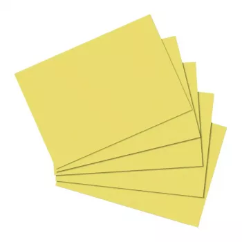 Indeksa kartīte Herlitz 10837136 Dzeltena A5 100 gab.