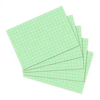 Indeksa kartīte Herlitz 10901452 zaļa 100 gab. rūtains papīrs 170 g/m²