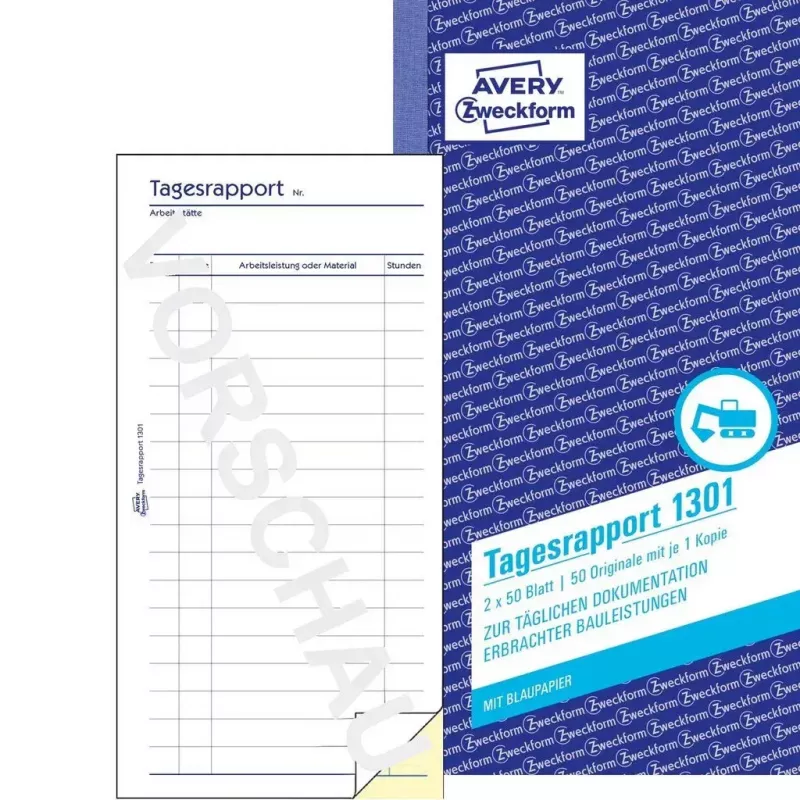 Grāmatvedības veidlapa/bloks AVERY 1301 50 lappuses