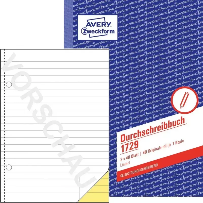 Grāmatvedības veidlapa/bloks A5 Avery 1729