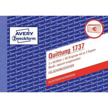 Grāmatvedības veidlapu grāmata A6 Avery 1737